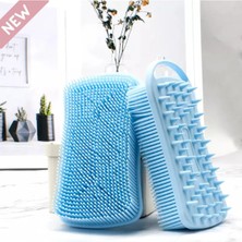 Macgon Çift Taraflı Silikon Vücut ve Saç Bakım Fırçası, Saç ve Vücut Derisine Masaj Yapan Şampuan Tarağı