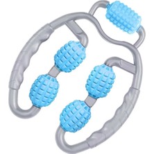 Macgon 5 Silindirli Vücut Masaj Roller Mavi Selülit Masaj Aleti