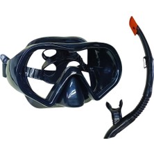 Star Diving Dalış Maskesi ve Snorkel Yetişkin - 51712-SİYAH (Lisinya)