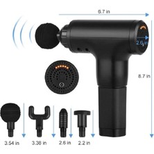 Macgon 6 Seviyeli 4 Başlıklı Şarjlı Masaj Aleti Masaj Tabancası