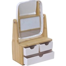 EkoAlışverişDünyam Ahşap 3 Çekmeceli Ayna