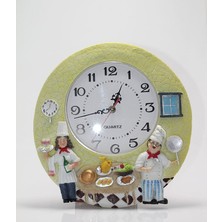 EkoAlışverişDünyam Aşçı Tasarımlı Polyester Duvar Saati Model 4