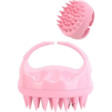 Macgon Saç Derisi Masaj Fırçası Silikon Dişli Pro Boyut Tarak Arındırıcı Duş Vücut Peeling Masaj Aleti