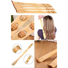 Macgon Bambu Kaşıntılı Pratik Kullanışlı Vücut El Şekli Kendinden Çubuklu Rulo Dişli Top Masajı Profesyonel