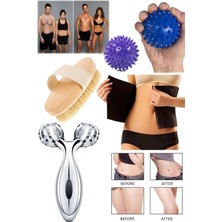 Macgon 4'lü Masaj Aleti G5 Etkili Ekonomik Set Profesyonel Unisex Fırça Kemer Masaj Aleti Seti Egzersiz Set