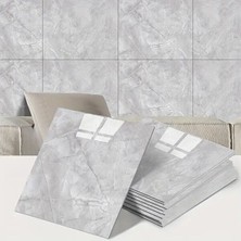 EkoAlışverişDünyam Gri Mermer Desen Duvar Sticker (30X30)