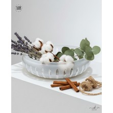 Akden Store El Işçiliği Premium Aura Cam Sunum Kasesi / Sofra Kase 28CM