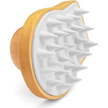 Macgon Yumuşak Silikon Dişli Saç Derisi Masaj Şampuan Duş Fırçası Yetişkin Çocuk Evcil Hayv - Ahşap