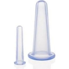 Macgon Şeffaf Silikon Masaj Kupası 2'li Set