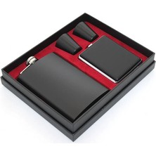 EkoAlışverişDünyam Paslanmaz Çelik 2 Shot Bardak ve Sigara Tabakalı Matara Seti