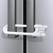 EkoAlışverişDünyam 4 Adet Çocuk Koruma Kilidi - Slide Dolap Çekmece Kilidi Sürgülü Kilit