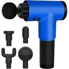 Macgon 4 Başlıklı Titreşimli Yoğurmalı 6 Fonksiyonlu Masaj Aleti Mavi