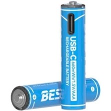 EkoAlışverişDünyam Aaa Şarj Edilebilir 2'li 1.5V Usb-C Ince Pil