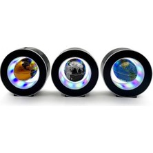 EkoAlışverişDünyam Manyetik Siyah Model Yuvarlak Ledli Dünya Küre