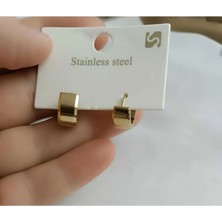 1.sınıf Çelik  Kararma Yapmaz  Gold Küpe