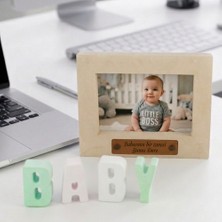 Miaju Küçük Mucizenize Eşsiz Hediye, Isim ve Tarih Eklenebilen Bebek Odası Resim Çerçevesi, Baby Harfli