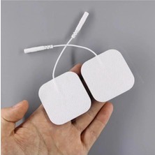 Macgon Pin Girişli 5*5 cm Kumaş Elektrot Ems Tens Cihazı Elektrodu 20LI Paket