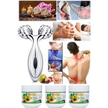 Macgon 3D Masaj Rulosu & Yaşlılar Için Migren Tansiyon Bel Her Body 3 Adet x 500 ml Masaj