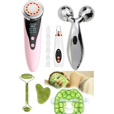 Macgon 6'lı Yüz Bakım Seti Yüz Sıkılaştırıcı Bakım Aleti Spa Termal Etkili Bakım Masaj Aletli Herşey Set