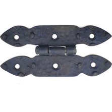 Azrlya Antika Tarz Dekoratif Pirinç Düğmeli Menteşe - 117X57 Mm, Oksit