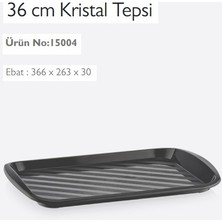 Dünya Servis Tepsi, Plastik, Kahverengi, 36X26 cm