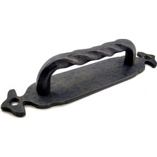 Azrlya Antika Tarz Dekoratif Pirinç Burgulu Çekme Kol - 148X33 Mm, Oksit