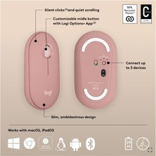 Tuba Toptaş Logıtech Pebble 2 M350S Kablosuz Bluetooth Sessiz Optik Mouse Pembe 910-007014
