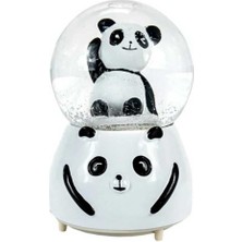 Azrlya Siyah-Beyaz Panda Kar Küresi Orta Boy