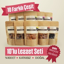Patili Mutfak 10'lu Lezzet Seti - %100 Doğal Kurutulmuş Etlerden Köpek Kedi Ödül Maması (20 Gram x 10 Paket)