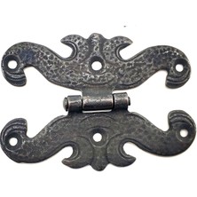 Azrlya Antika Tarz Dekoratif Pirinç Menteşe - 63X45 Mm, Oksit