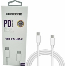 Hsc Bilişim Type-C Type-C 1.5 Metre Şarj ve Veri Kablosu Concord C-814
