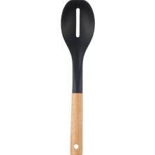 Yapımaks Ahşap Saplı Silikon Süzgeçli Kaşık
