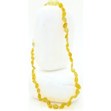 Silver'sy Sarı Damla Kehribar Diş Çıkarma Bebek Kolyesi, 0-4 Yaş 31-33 Cm(Diş-Genel Sağlık) (2,6-3 Gram)