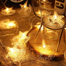 Azrlya 3 M 20 LED 2 Kademeli Ay-Yıldız Pilli LED Işık 306