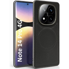 CepStok Xiaomi Redmi Note 14 Pro 4g Kılıf Magsafe Karbonfiber Desenli Silikon Kapak