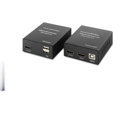 Azrlya HDMI Kvm Extender Loop-Out 1080P 60 M - Siyah HDX1356