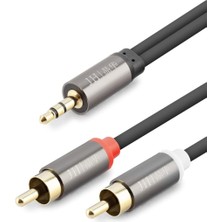 Azrlya 3.5 mm To 2rca Kablo 2lıne Gold 1.5m Siyah HDX1067