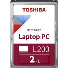 Tuba Toptaş Toshıba L200, HDWL120UZSVA, 2.5&amp;quot;, 2tb, 128MB 5400 Rpm, Notebook HDD (Türkiye Distribütörü Garantili)