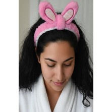 Caş Dekorasyon Pembe Renk Kulaklı Peluş Saç Bandı