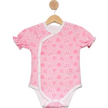%100 Pamuk Kruvaze Yaka Çıtçıtlı Bebek Body