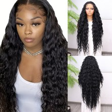 Virtustore Siyah Fiber Sen Tül Peruk