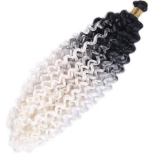 Virtustore Afro Dalgası / Siyah Beyaz Ombreli