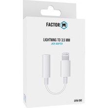Factor-M Lightning To 3.5mm Dönüştürücü Kablo -Beyaz