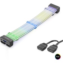 Epilons Silikon Işıklı Bükülebilir Argb Light Board 28 Pin - Siyah ND2803