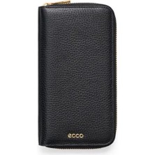 Ecco Wallet Zipped Pebbled Leather Jp