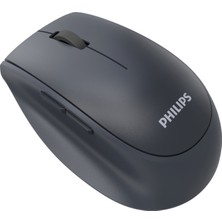 Tuba Toptaş Phılıps SPK7627K, Gri, USB Nano 2,4gh ve Bluetooth Kablosuz, 1600DPI, Optic, 5 Tuşlu, Şarj Edilebilir, Mouse