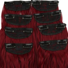 Virtustore Fiber Sen Kabarık Dalgalı 8 Parça Çıt Çıt / Kızıl