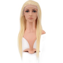 Virtustore Gerçek Front Lace Düz Platin Tül Peruk / 60/65CM