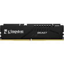 Tuba Toptaş Kıngston Beast, KF560C30BBE-32TR, 32GB, 6000MHZ, Ddr5, CL30, Desktop Gaming Ram (Soğutuculu)