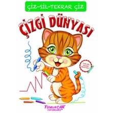 K&A Tekrar Çiz Çizgi Dünyası (Çizerim-Silerim) - Kalem Hediyeli